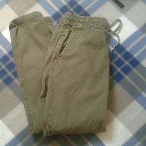 Olive green jogg pants